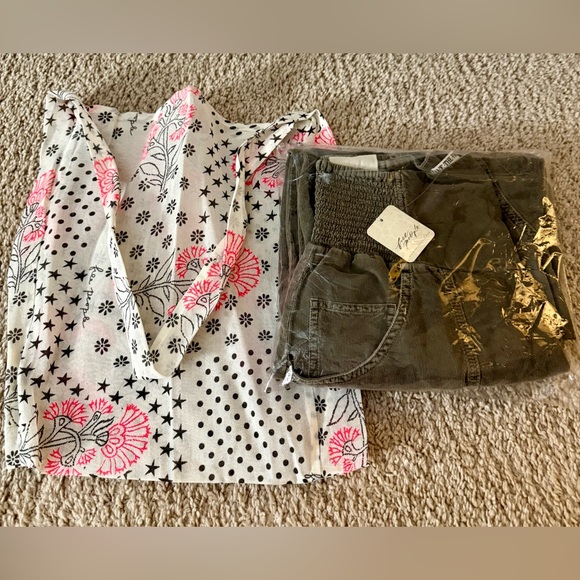 Free People Lunan Crop Harem Cord Jeans We The Free XS - Picture 10 of 11